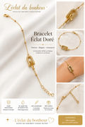 Bracelet femme élégance dorée en acier inoxydable