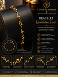 Bracelet femme chaîne ondulée dorée en acier inoxydable