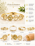 Bracelet femme Arbre de Vie doré en acier inoxydable