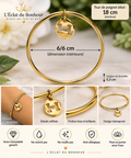 Bracelet Femme Jonc en Acier Inoxydable