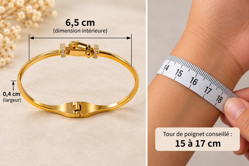 Bracelet Femme Doré à Maillons Fins en Acier Inoxydable