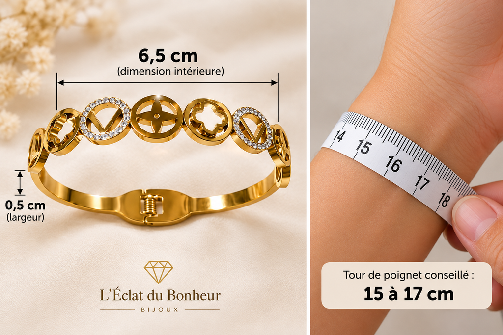Bracelet Femme à Maillons Ronds et Ovales Dorés en Acier Inoxydable