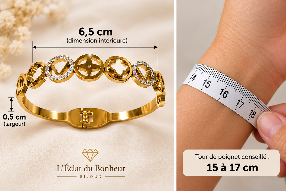Bracelet Femme à Maillons Ronds et Ovales Dorés en Acier Inoxydable